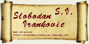 Slobodan Vranković vizit kartica